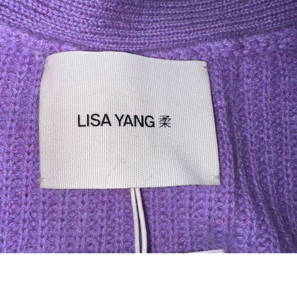 Lisa Yang Minna Cardigan & Vivi Pant Set Lavender 100% Cashmere Sz 2 / M $1210 - Picture 6 of 16